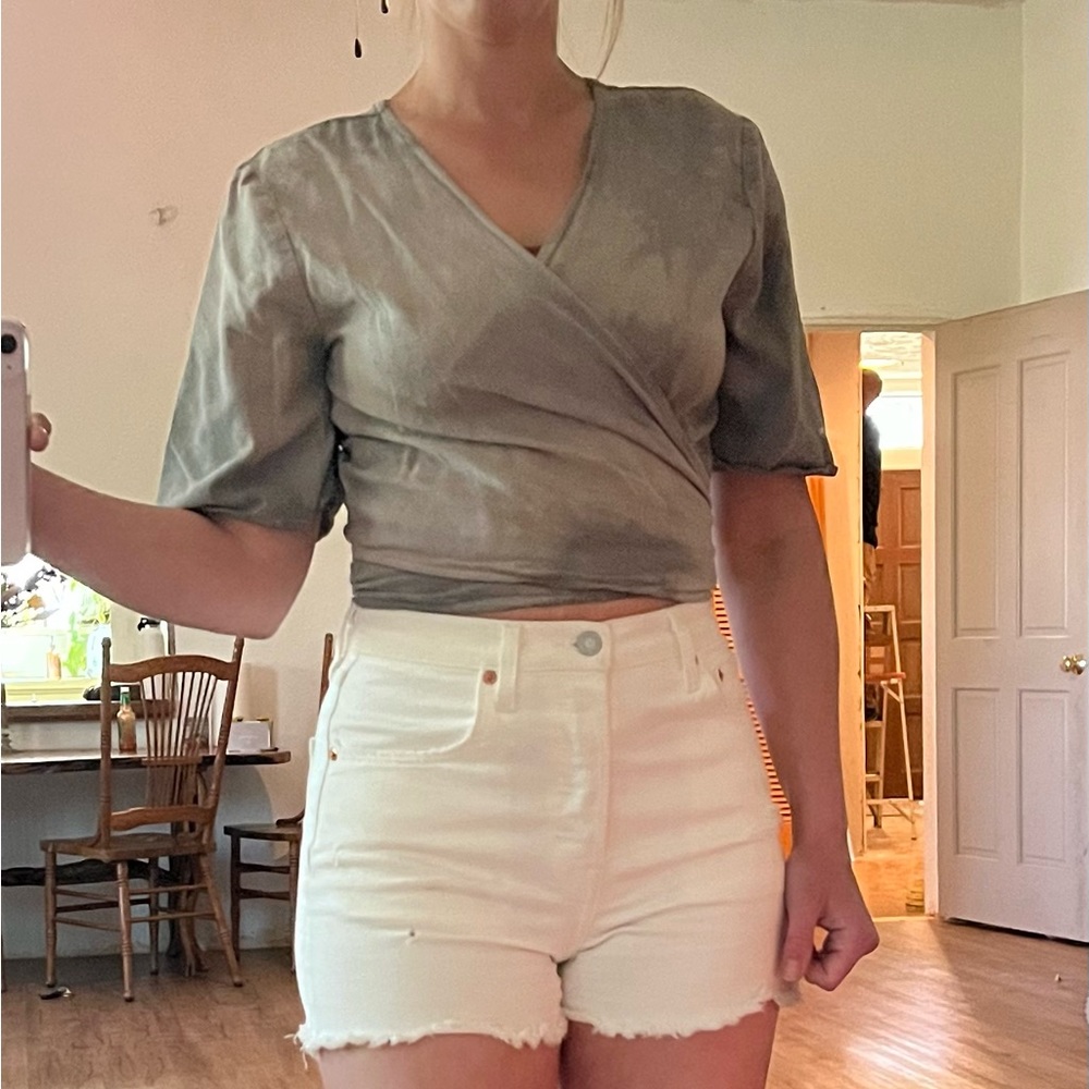 Terrene studio 100% silk wrap top hand dyed with locally foraged plants